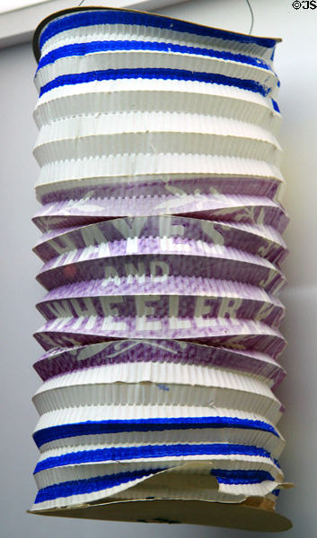 Rutherford B. Hayes & William A. Wheeler presidential campaign lantern (1876) at Hayes Museum. Fremont, OH.