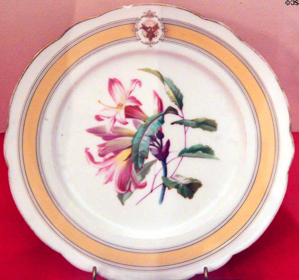 Ulysses S. Grant china plate (1870) by Haviland, Limoges (at Hayes Presidential Center). Fremont, OH.