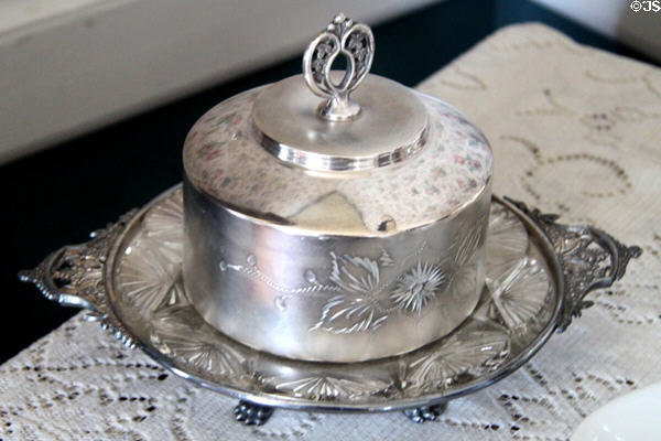 Covered dish in John Wright Mansion at Historic Lyme Village Museum. Bellevue, OH.