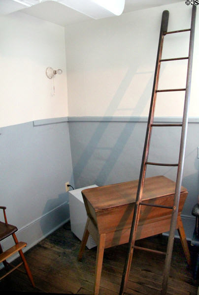 Wooden folding ladder at Edison Birthplace Museum. Milan, OH.