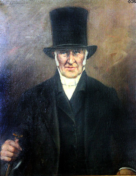 Painted portrait of Edison's grandfather at Edison Birthplace Museum. Milan, OH.
