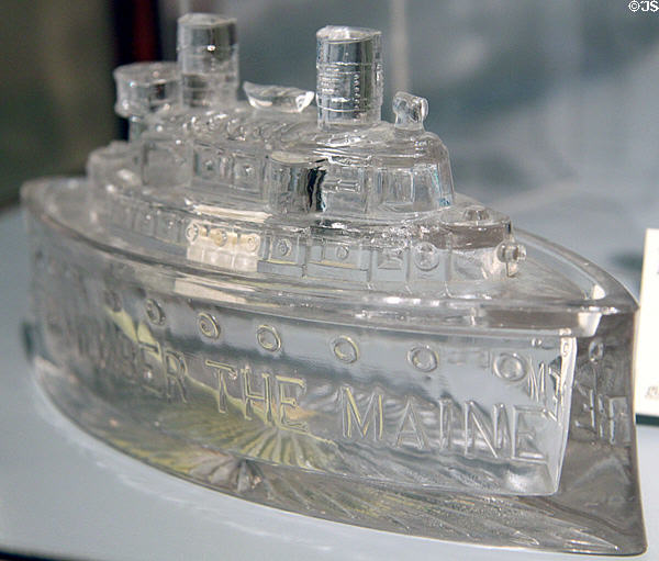 Remember the Maine candy boat by Mckee & Bros., Heanette, PA at Milan Historical Museum. Milan, OH.
