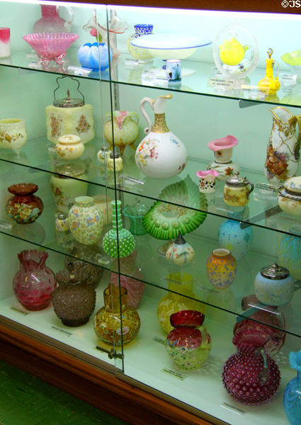 American glass collection at Milan Historical Museum. Milan, OH.