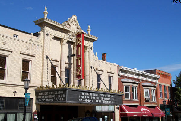 Ritz Theatre (1928) (30 S. Washington St.). Tiffin, OH. Style: Italian Renaissance. Architect: Peter M Hulsken.