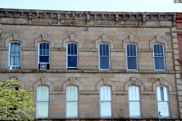 Henry E. Mussey's Block (1873) (Broad St.). Elyria, OH.