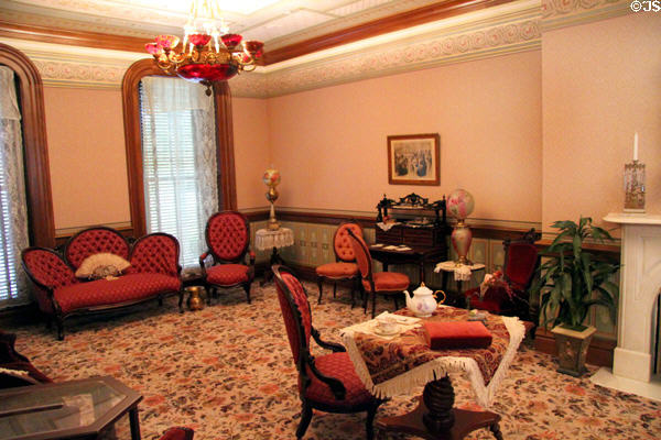 Parlor at Ida Saxton McKinley Historic House. Canton, OH.