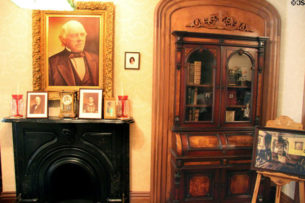 Library at Ida Saxton McKinley Historic House. Canton, OH.