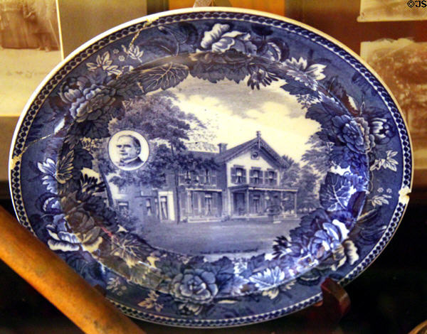 William McKinley commemorative plate by Wedgwood at Ida Saxton McKinley Historic House. Canton, OH.