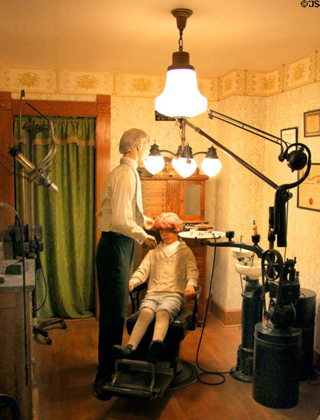 Early dentist's office at McKinley Presidential Library & Museum. Canton, OH.