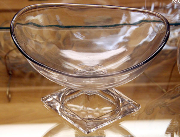 Compote of unknown pattern at National Heisey Glass Museum. Newark, OH.