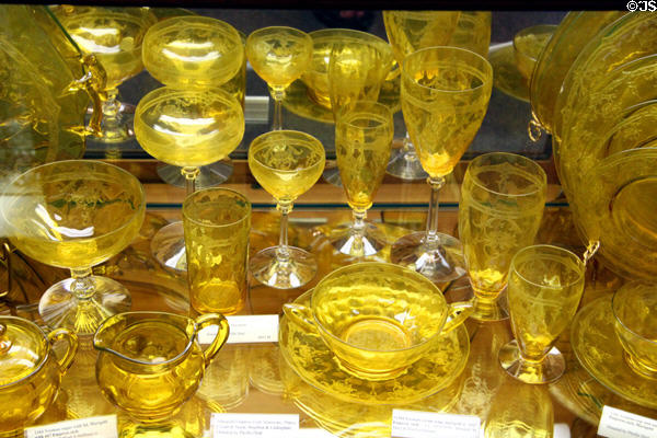Marigold Empress glassware at National Heisey Glass Museum. Newark, OH.