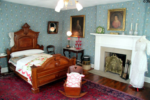 Bedroom at Sherwood-Davidson House. Newark, OH.