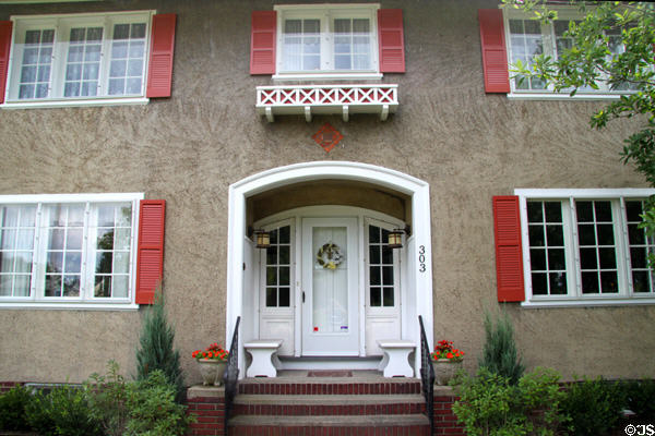 Facade of Webb House Museum. Newark, OH.