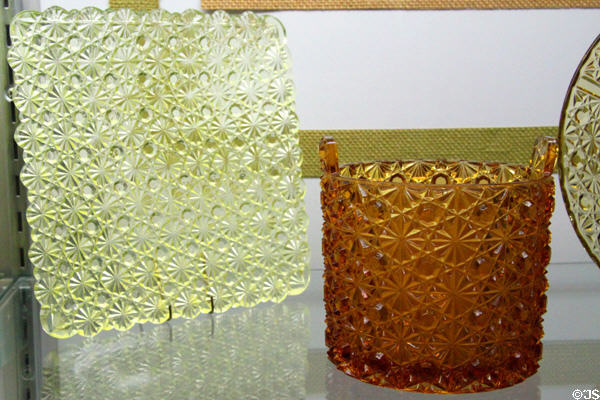 Daisy & Button pressed glass at Degenhart Paperweight & Glass Museum. Cambridge, OH.