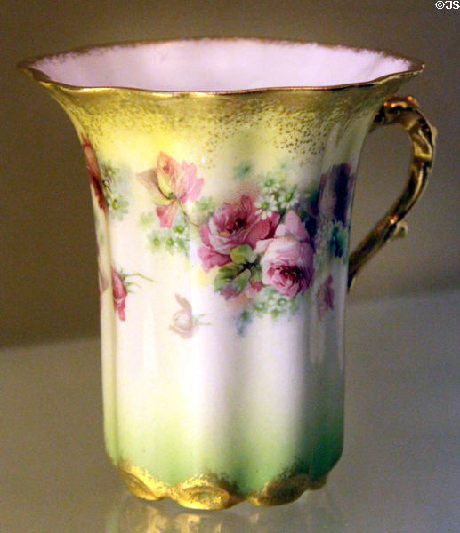 Vase with flowers (1901-29) by Smith-Phillips China Co. at Museum of Ceramics. East Liverpool, OH.