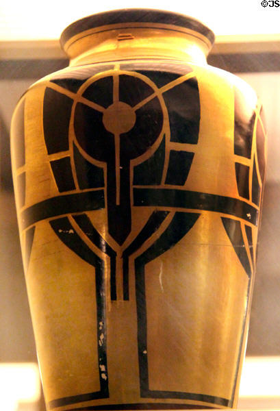 Whiteware vase in Art Nouveau style (c1910) by Herman Guestal of Knowles, Taylor & Knowles, Co. of East Liverpool at Museum of Ceramics. East Liverpool, OH.