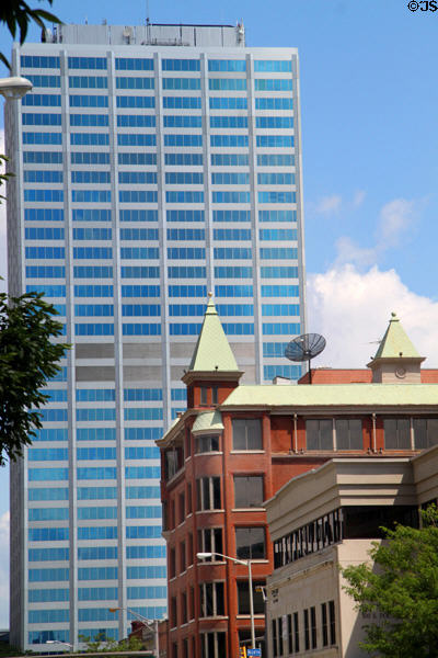 Borden skyscraper over Norwich Building. Columbus, OH.