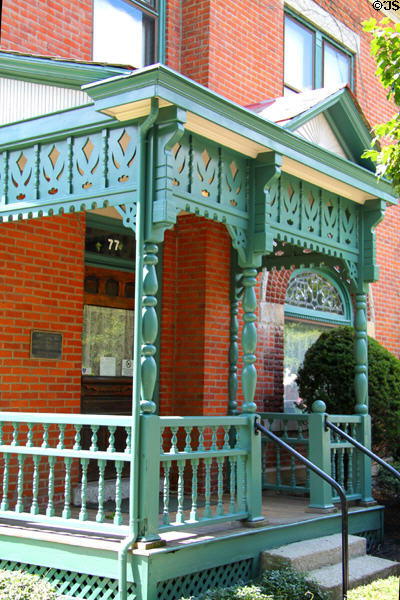 Carpentry work of front porch of The James Thurber House. Columbus, OH.