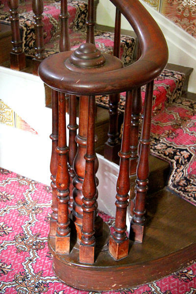 Newell post at Kelton House Museum. Columbus, OH.