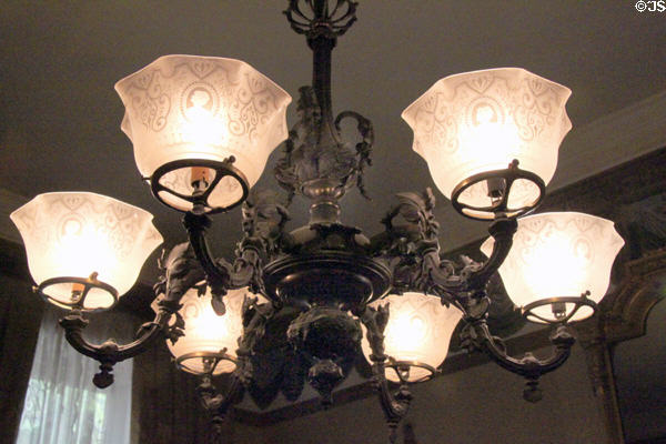 Gasolier at Kelton House Museum. Columbus, OH.