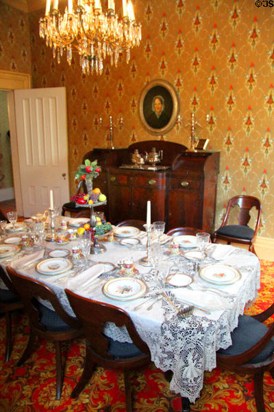 Dining room table & sideboard at Kelton House Museum. Columbus, OH.