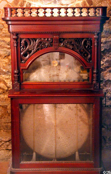 Metal disk music box at Kelton House Museum. Columbus, OH.