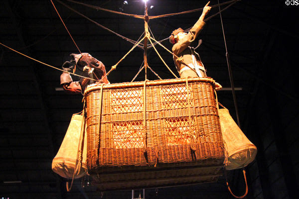 Basket of Caquot Type R observation balloon where observers could see 40 miles at National Museum of USAF. Dayton, OH.