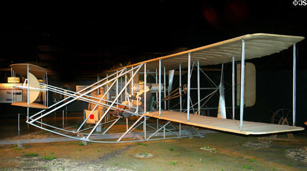 Wright Military Flyer (1909) replica with original engine at National Museum of USAF. Dayton, OH.