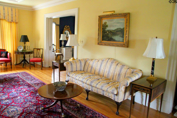 Living room at Wright's Hawthorn Hill. Dayton, OH.