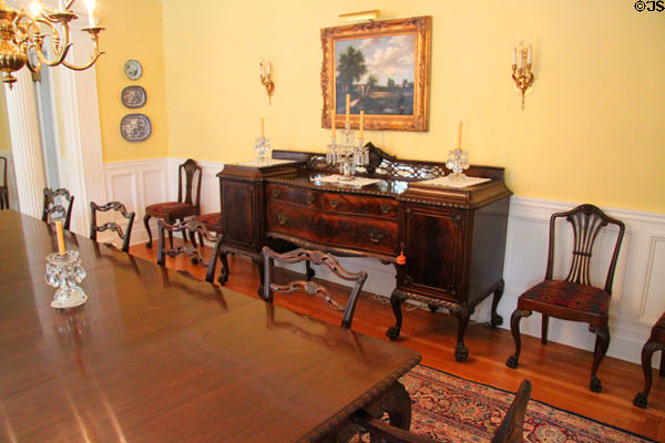 Sideboard in dining room at Wright's Hawthorn Hill. Dayton, OH.