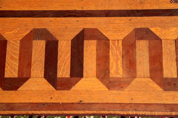 Inlaid wood floor at Reese-Peters House. Lancaster, OH.