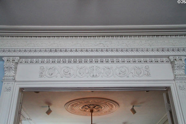 Sculpted door surround at Reese-Peters House. Lancaster, OH.