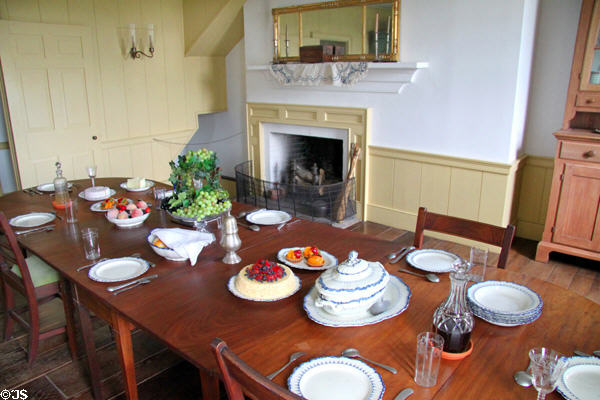 Dining room of Johnston Farm. Piqua, OH.