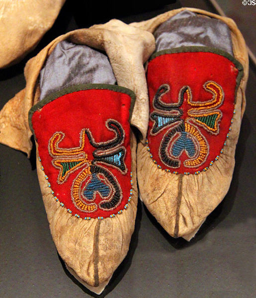 Eastern woodland culture moccasins at Johnston Farm Museum. Piqua, OH.
