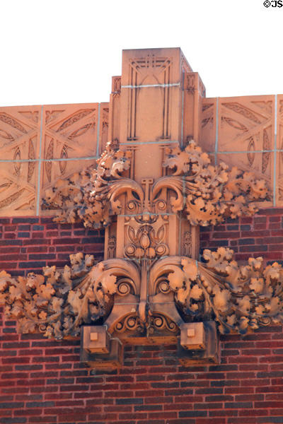 Sullivan's Terra cotta Art Nouveau detail on People's Federal Savings & Loan Assn. Sidney, OH.