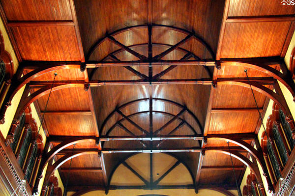 Vaulted ceiling in Old Stone Church. Cleveland, OH.