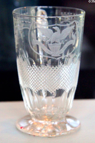 Lincoln White House Service punch cup (1861) by Dorflinger Glass Works, Brooklyn, NY at Cleveland History Center. Cleveland, OH.