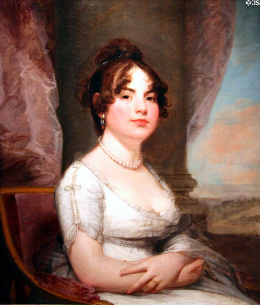 Elizabeth Beltzhoover Mason portrait (c1803-5) by Gilbert Stuart at Cleveland Museum of Art. Cleveland, OH.