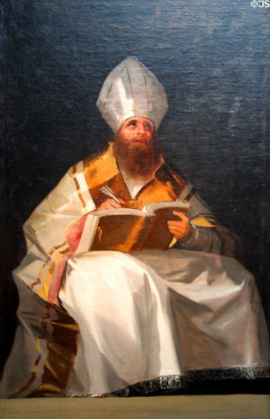 Portrait of St Ambrose (c1796-99) by Francisco de Goya at Cleveland Museum of Art. Cleveland, OH.