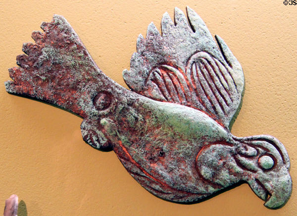 Hopewell culture carved stone parrot (300 BCE-600 CE) at Cleveland Museum of Natural History. Cleveland, OH.
