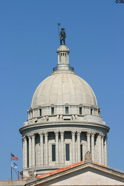 Dome of Oklahoma State Capitol. Oklahoma City, OK.