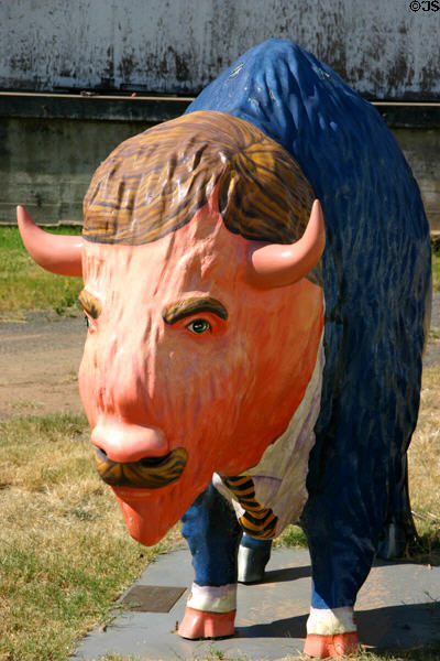 BUFFALOCORP by Nick Hermes at Spirit of the Buffalo OK Centennial street art project. Oklahoma City, OK.