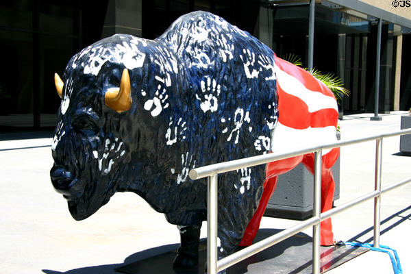 Roughneck by Mike Larsen at Spirit of the Buffalo OK Centennial street art project. Oklahoma City, OK.