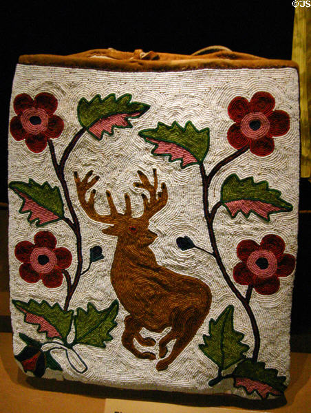 Beadwork bag (c1900) in Plateau style at National Cowboy Museum. Oklahoma City, OK.