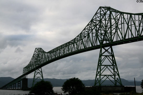 Ship channel span of Astoria-Megler Bridge. Astoria, OR.