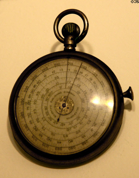 Watch-type slide rule at Columbia River Maritime Museum. Astoria, OR.