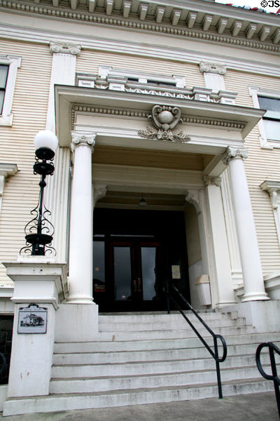 Entrance to Astoria Heritage Museum in former City Hall. Astoria, OR.