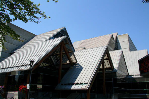Roofline of Hult Center for Performing Arts. Eugene, OR.
