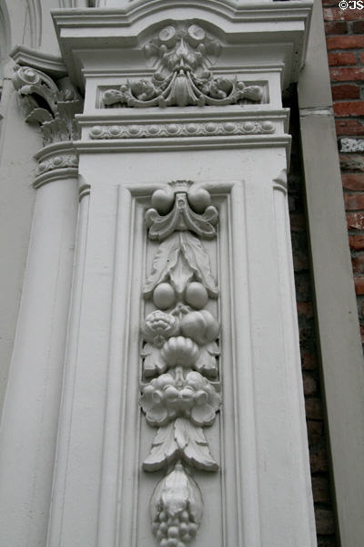 Cast iron decorative details of Fechheimer & White Building. Portland, OR.