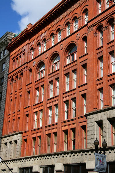 Imperial Hotel [aka Vintage Plaza] (1894) (422-426 SW Broadway St.). Portland, OR. Style: Richardsonian Romanesque. Architect: F. Manson White. On National Register.